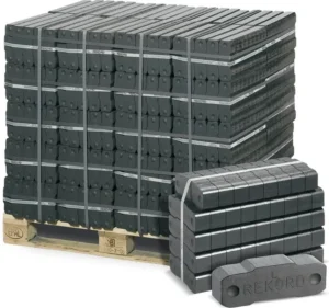 Rekord Braunkohlebriketts 1000 kg Palette – Premium Briketts mit langer Glutdauer