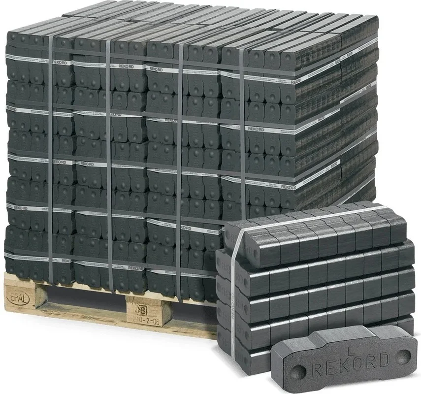 Rekord Braunkohlebriketts 1000 kg Palette – Premium Briketts mit langer Glutdauer